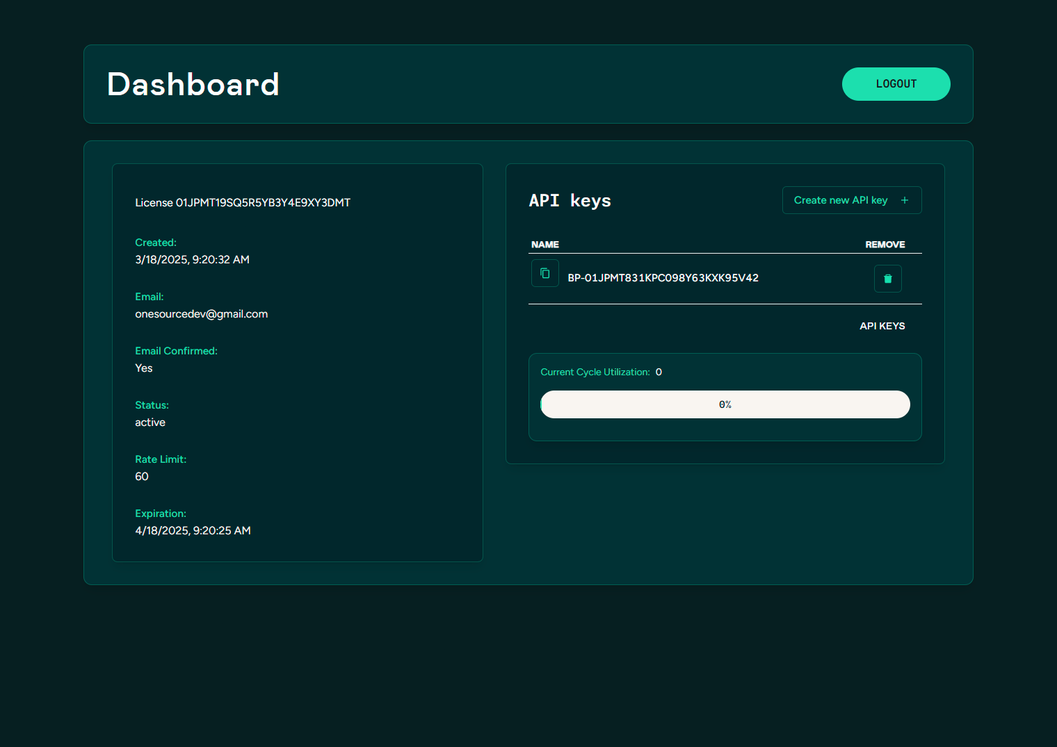 OneSource Dashboard