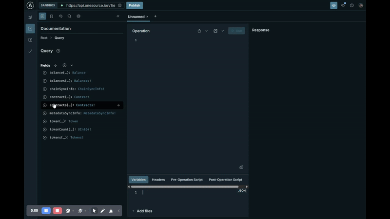 Apollo Sandbox Playground Query Build